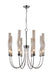 8 Light Chandelier with Polished Nickel Finish