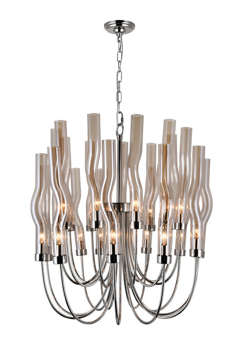 22 Light Chandelier with Polished Nickel Finish