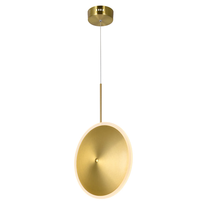 LED Mini Pendant with Brass Finish