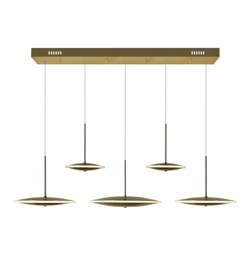 LED Island/Pool Table Chandelier with Brass Finish