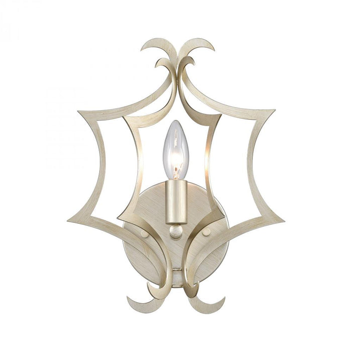 Delray 1-Light Sconce in Aged Silver