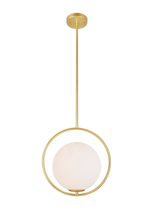 1 Light Mini Pendant with Medallion Gold Finish