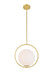 1 Light Mini Pendant with Medallion Gold Finish