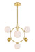 4 Light Pendant with Medallion Gold Finish