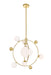 8 Light Chandelier with Medallion Gold Finish