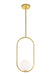 1 Light Mini Pendant with Medallion Gold Finish