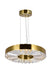 LED Chandelier with Brass Finish