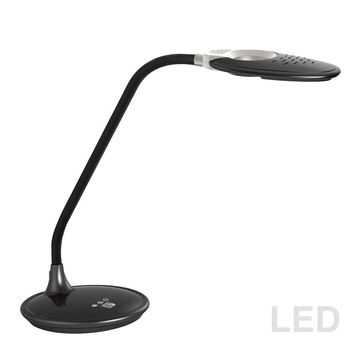 5W Table Lamp w/ Magnifier, Black