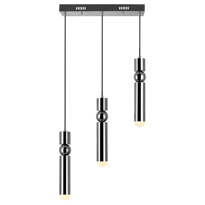 LED Island/Pool Table Chandelier with Polished Nickel Finish