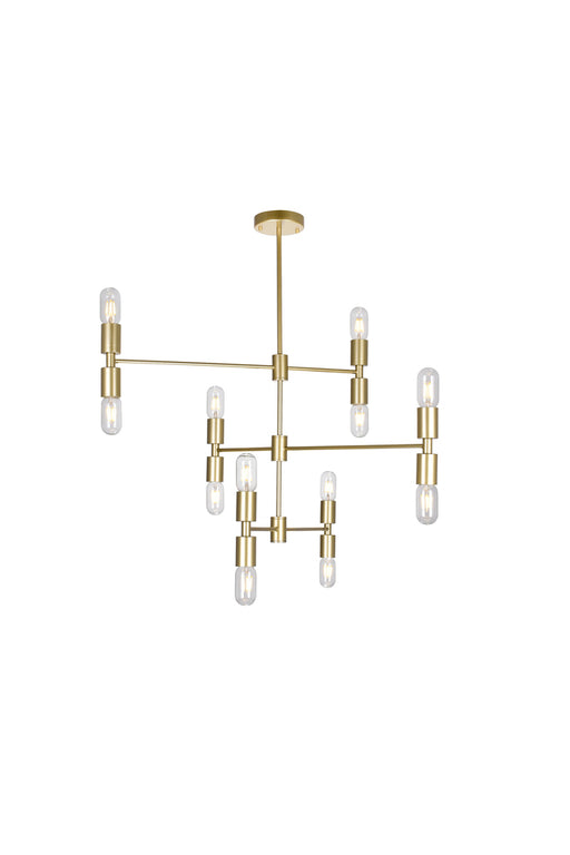 12 Light Chandelier with Medallion Gold Finish