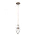 Culmination 1-Light Mini Pendant in Weathered Zinc with Clear Glass