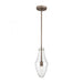 Culmination 1-Light Mini Pendant in Weathered Zinc with Clear Glass