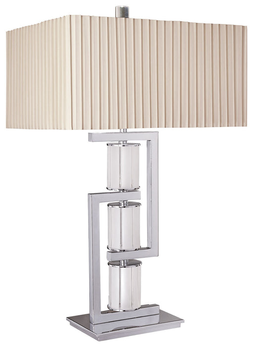 1 Light Table Lamp in Chrome Finish w/ Frosted Glass