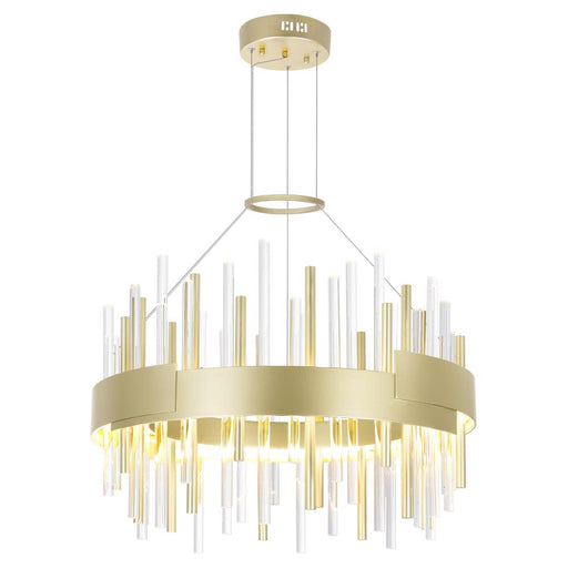 Millipede 20-in LED Satin Gold Chandelier