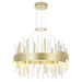 Millipede 20-in LED Satin Gold Chandelier