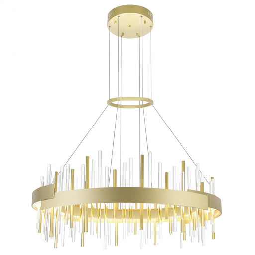 Millipede 32-in LED Satin Gold Chandelier