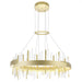 Millipede 32-in LED Satin Gold Chandelier