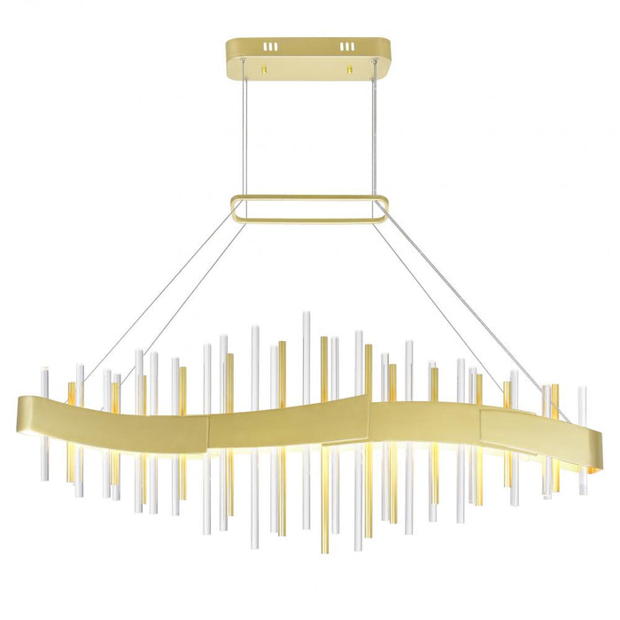 Millipede 40-in LED Satin Gold Chandelier