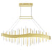 Millipede 40-in LED Satin Gold Chandelier