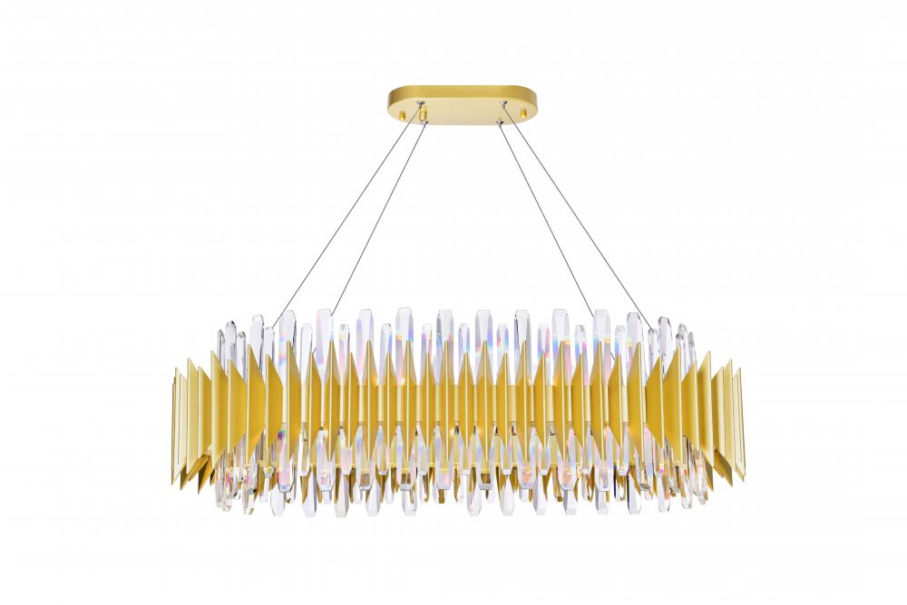 20 Light Chandelier with Satin Gold finish