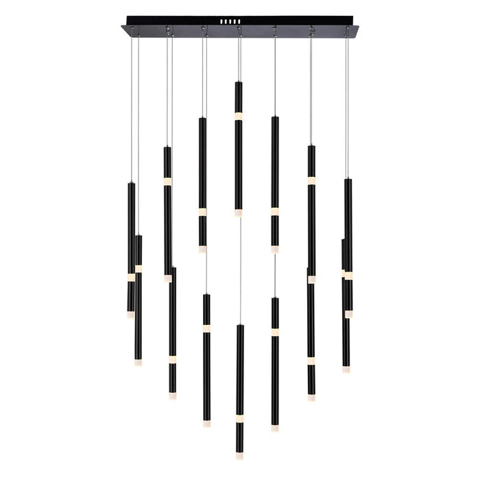 14 Light LED Chandelier with Black finish