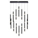 14 Light LED Chandelier with Black finish