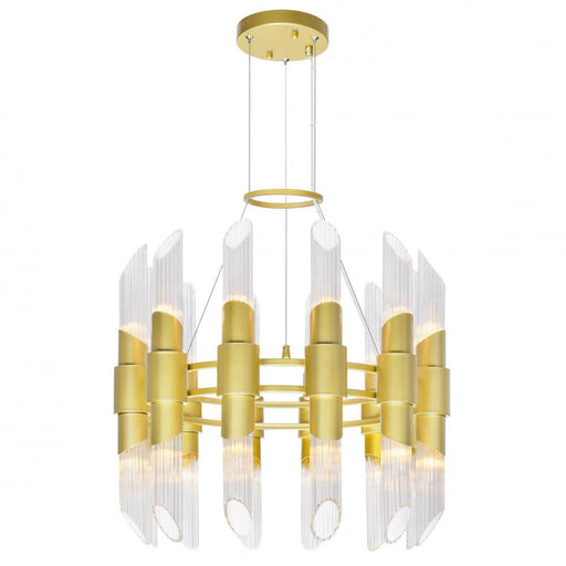 24 Light Chandelier with Satin Gold finish