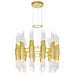 24 Light Chandelier with Satin Gold finish