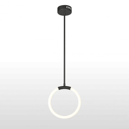 1 Light LED Pendant with Black finish