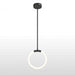 1 Light LED Pendant with Black finish