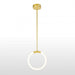 1 Light LED Pendant with Satin Gold finish