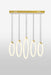 5 Light LED Chandelier with Satin Gold finish