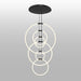 6 Light LED Chandelier with Black finish