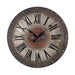 METAL ROMAN NUMERAL OUTDOOR WALL CLOCK.