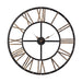 Metal-framed Roman Numeral Open Back Wall Clock