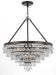 Calypso 8 Light Crystal Teardrop Bronze Chandelier