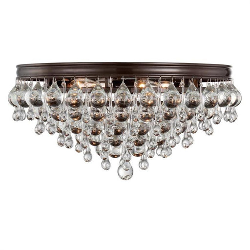 Calypso 6 Light Crystal Teardrop Vibrant Bronze Ceiling Mount