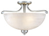 3 LIGHT SEMI FLUSH MOUNT