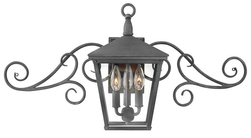 Small Wall Mount Lantern with Scroll