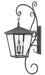 Extra Large Wall Mount Lantern with Scroll