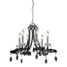 6-Light Mini Chandelier in Black Acrylic