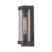 Chasebrook 1-Light Sconce in Clay Iron with Clear Glass
