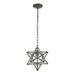 Star 1-Light Mini Pendant in Oiled Bronze with Clear Glass - Small