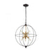 Loftin 6-Light Chandelier in Oil Rubbed Bronze and Satin Brass