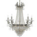 Majestic 13 Light Hand Cut Crystal Historic Brass Chandelier