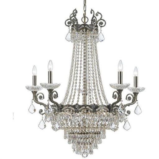 Majestic 13 Light Swarovski Strass Crystal Historic Brass Chandelier