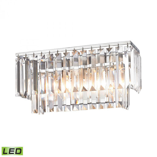 Palacial 2-Light Vanity Sconce in Polished Chrome with Clear Crystal - Includes LED Bulbs