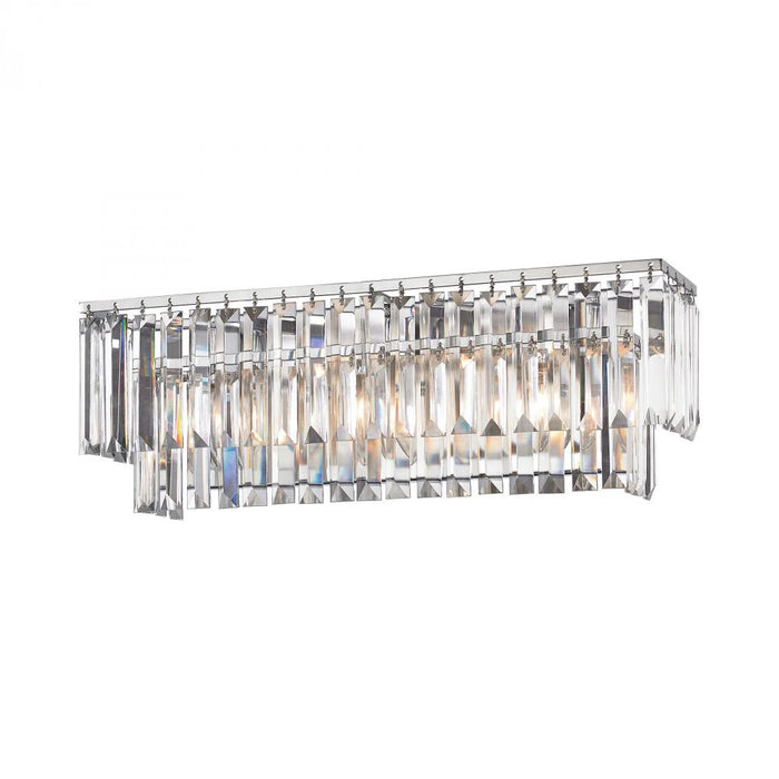 Palacial 3-Light Vanity Sconce in Polished Chrome with Clear Crystal