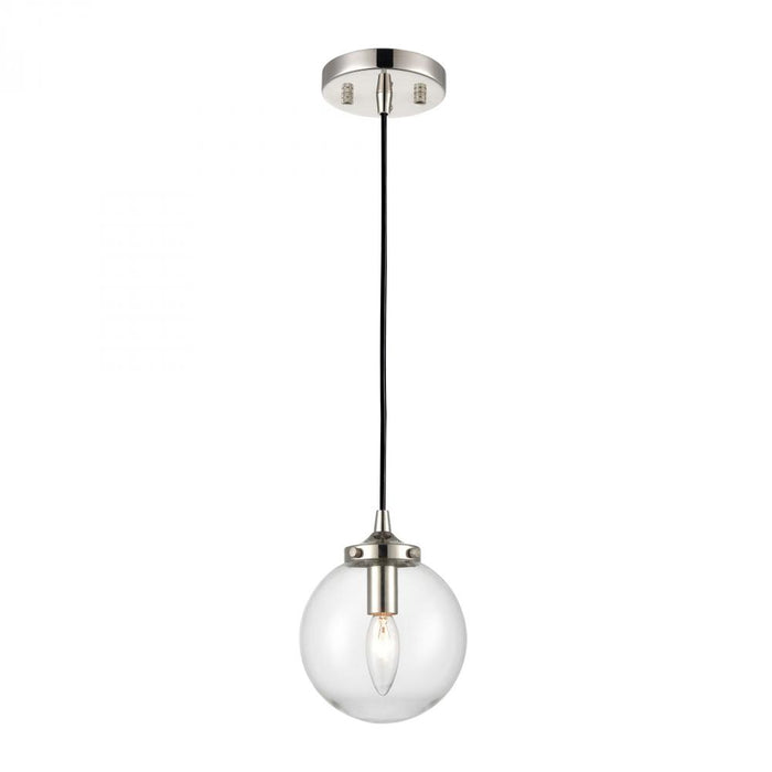 Boudreaux 1-Light Mini Pendant in Matte Black with Clear Glass