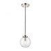 Boudreaux 1-Light Mini Pendant in Matte Black with Clear Glass